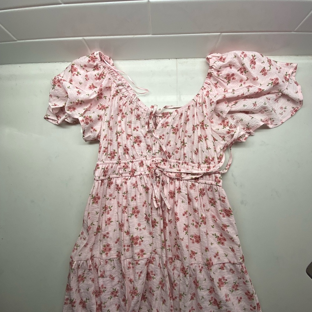 Blu Pepper Pink Floral Kids Dress